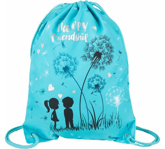 Мешок для обуви BRAUBERG PREMIUM Happy friendship, светоотражающие элементы, 43x33 см 270745
