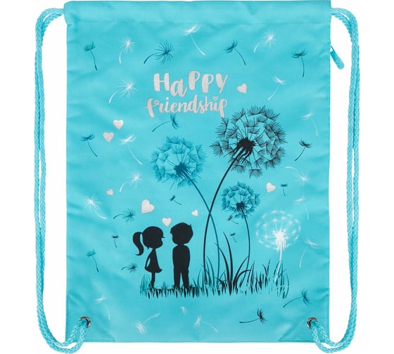 Мешок для обуви BRAUBERG PREMIUM Happy friendship, светоотражающие элементы, 43x33 см 270745