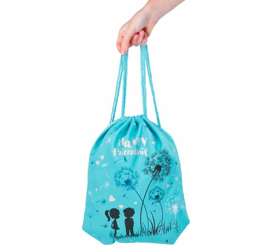 Мешок для обуви BRAUBERG PREMIUM Happy friendship, светоотражающие элементы, 43x33 см 270745