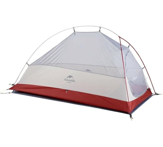 Палатка Naturehike Cloud up 1 NH18T010-T одноместная, с ковриком, серо-красная 6927595730522