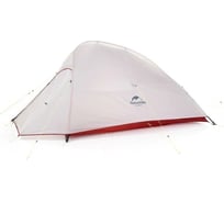 Палатка Naturehike Cloud up 2 20D NH17T001-T двухместная, с ковриком, серо-красная 6927595730560