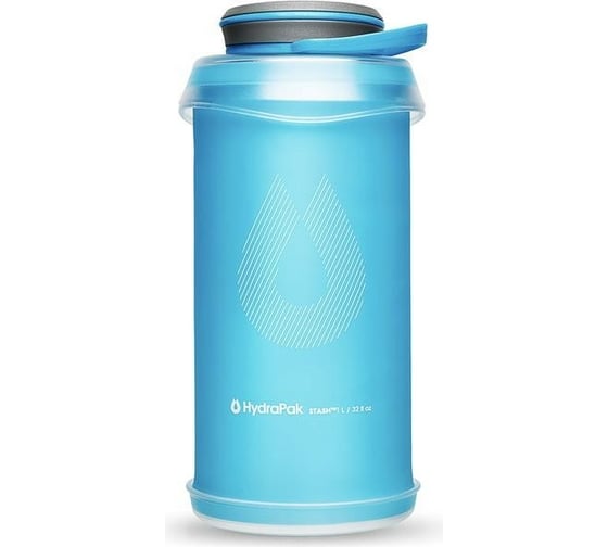 Складная мягкая бутылка для воды HydraPak Stash 1л, голубая G121HP