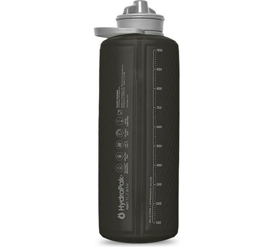 Мягкая бутылка для воды HydraPak Flux 1л, серая GF410M