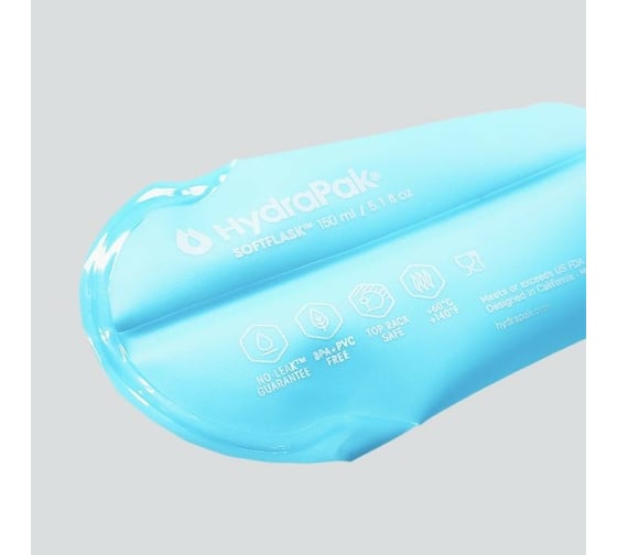 Мягкая бутылка для воды HydraPak Softflask 0.15л, голубая B200HP