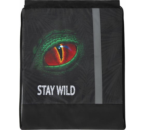 Мешок для обуви ЮНЛАНДИЯ Stay wild плотный, светоотражающая полоса, 46x36 см 270917