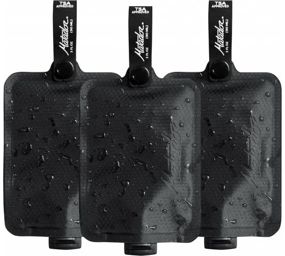 Набор флаконов MATADOR FlatPak Toiletry Bottle 90 мл, черный MATFPB3001B