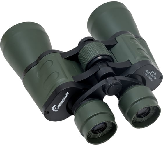 Бинокль Следопыт 10x50, зеленый-защитный PF-BT-06