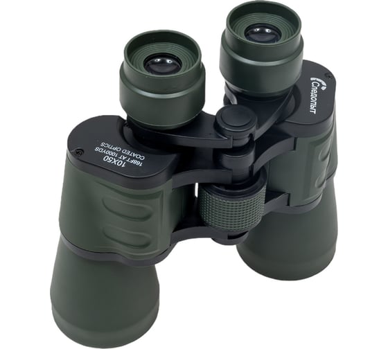 Бинокль Следопыт 10x50, зеленый-защитный PF-BT-06