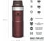 Термокружка Stanley Classic бордовая 10-06440-043 5