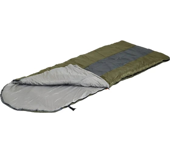 Спальный мешок с подголовником Следопыт Traveller XL, 190+35x85 см, 3-слойный, хаки PF-SB-33