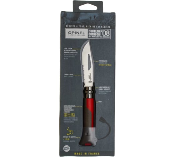 Набор Opinel №8 Outdoor Earth 14 шт, 7 красных + 7 зеленых 001840