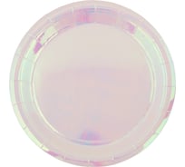 Бумажные круглые тарелки BOOMZEE 04_ перламутр, 30 шт 625659