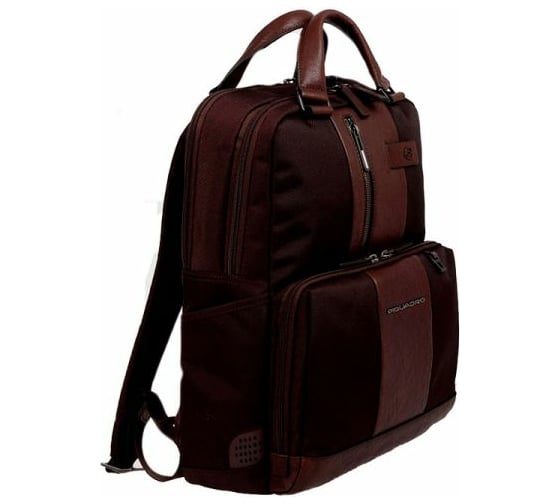 Рюкзак Piquadro Brief CA3975BR/TM темно-коричневый, натуральная кожа/ткань CA3975BR/TM