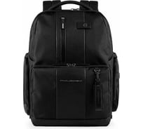 Рюкзак Piquadro Brief CA4439BRBM/N черный, натуральная кожа/ткань CA4439BRBM/N