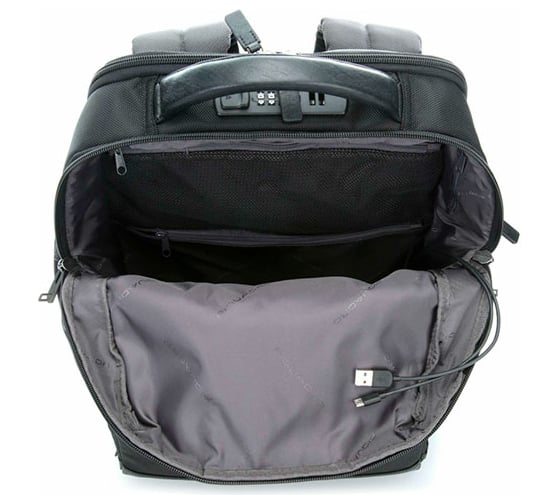 Рюкзак Piquadro Brief CA4439BRBM/N черный, натуральная кожа/ткань CA4439BRBM/N
