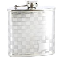 Фляга S.QUIRE 0.15 л, сталь, серебристый цвет с рисунком 1205YX-3