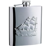 Фляга S.QUIRE Корабль 0.24 л, сталь, серебристый цвет с рисунком 1308YB-E73R