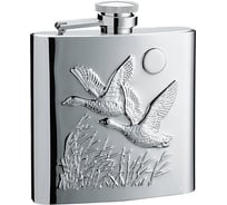 Фляга Птицы S.QUIRE 0.24 л, сталь, серебристый цвет с рисунком 1308YB-E39R