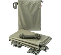 Туристический водонепроницаемый тент Tplus 6000x2900 мм, проклеенные швы, Оксфорд 210, олива T020778