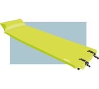 Самонадувающийся туристический коврик c подушкой ATEMI ASIM-50P 200x65x5 см 00-00008432