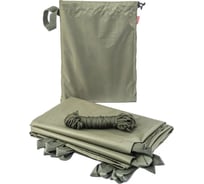 Туристический водонепроницаемый тент Tplus 3000x2900 мм, проклеенные швы, Оксфорд 210, олива T020646