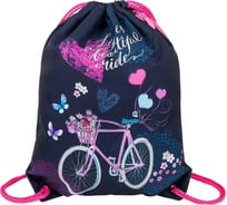 Мешок для обуви PREMIUM BRAUBERG Beautiful ride карман, подкладка, светоотражайка, 43x33 см 270746