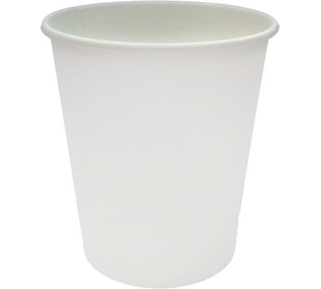 Одноразовый бумажный стакан Комус 250 мл белый 50 штук в упаковке Эконом 1598850