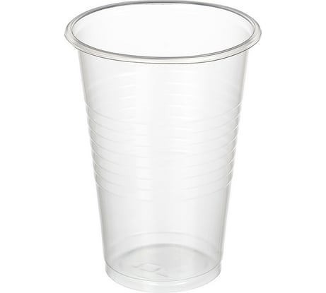 Одноразовый пластиковый стакан Комус 200 мл прозрачный 100 штук в упаковке Бюджет 661982