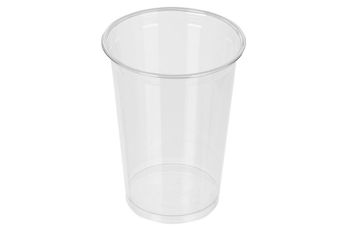 Одноразовый пластиковый стакан ООО Комус Стандарт 500 мл, прозрачный .