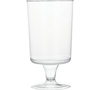 Одноразовый бокал Комус для вина 170 мл., прозрачный, ПС, 6шт уп 185840