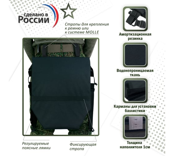 Тактический пятиточечник A&P Щит, черный PTT20