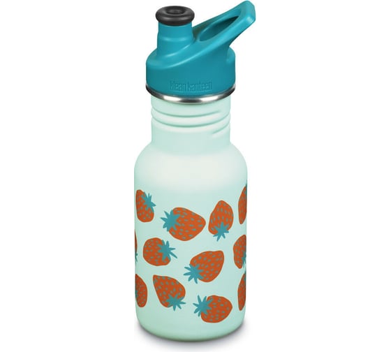 Детская бутылка Klean Kanteen Kid Classic Narrow Sport 12oz 355 мл, Blue Tint Strawberries 1008860 1