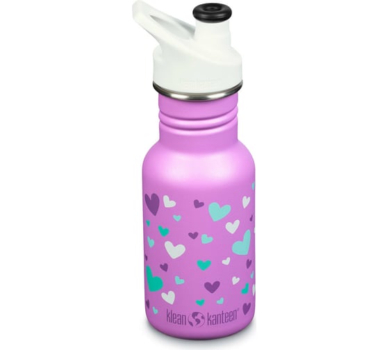 Детская бутылка Klean Kanteen Kid Classic Narrow Sport 12oz 355 мл, Orchid Hearts 1008862