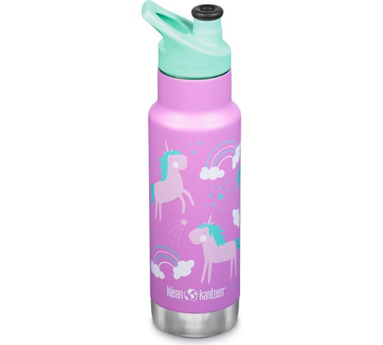 Детская термобутылка Klean Kanteen Insulated Kid Classic Narrow 12oz 355 мл, Unicorns 1008785 1