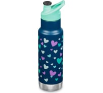 Детская термобутылка Klean Kanteen Insulated Kid Classic Narrow 12oz 355 мл, Navy Hearts 1008873