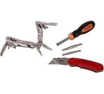 Набор инструмента из 3-х предметов TACTIX мультитул, складной нож, отвертка и 6 в 1 900111