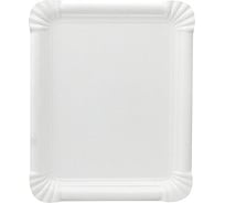 Бумажная тарелка PapStar 200x165 мм, эко картон, белый PS-11071
