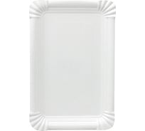 Бумажная тарелка PapStar 200x130 мм, эко картон, белый PS-11062