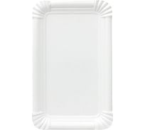 Бумажная тарелка PapStar 180x110 мм, эко картон, белый PS-11057