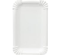 Бумажная тарелка PapStar 160x100 мм, эко картон, белый PS-81196