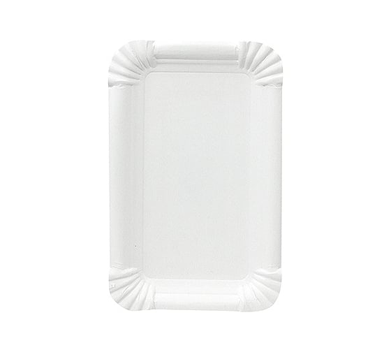 Бумажная тарелка PapStar 160x100 мм, эко картон, белый PS-81196