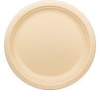 Тарелка PapStar d230 мм, эко тростник, кремовая PS-86289