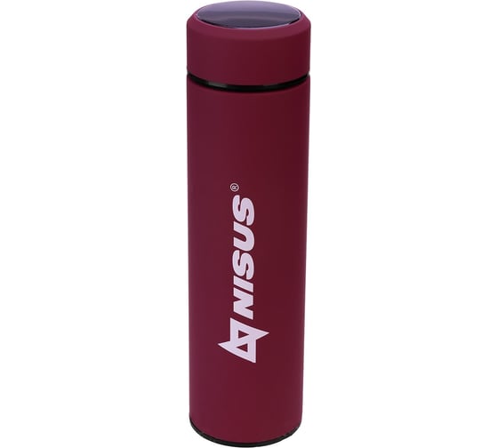 Термос с термодатчиком Nisus 049-R N.TM-049-R, 450мл, красный 247231