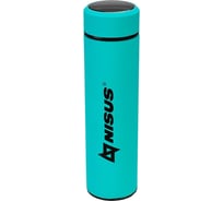 Термос с термодатчиком Nisus 049-T N.TM-049-T, 450мл, бирюзовый 247230