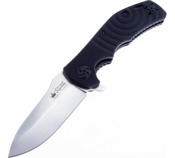 Складной нож Kizlyar Supreme Bloke X cталь D2, StoneWash, рукоять из G10 4650065050708