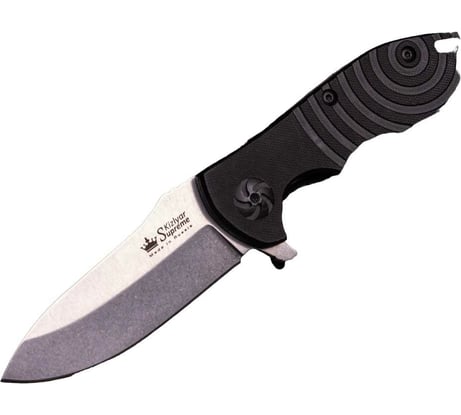 Складной нож Kizlyar Supreme Bloke X cталь N690, StoneWash, рукоять из G10 4650065050685