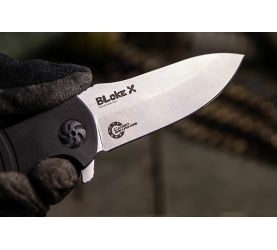 Складной нож Kizlyar Supreme Bloke X cталь N690, StoneWash, рукоять из G10 4650065050685