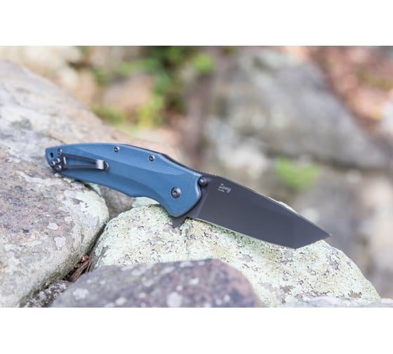 Складной нож Kizlyar Supreme Zorg cталь D2 Grey, Titanium, рукоять из G10 4650065054539