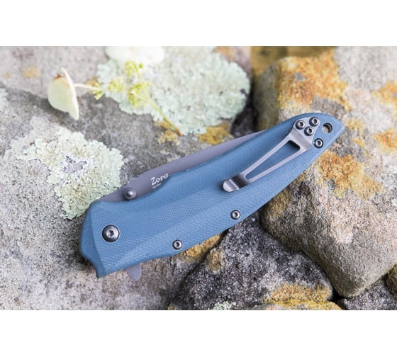 Складной нож Kizlyar Supreme Zorg cталь D2 Grey, Titanium, рукоять из G10 4650065054539