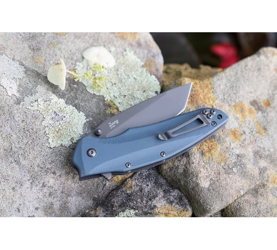 Складной нож Kizlyar Supreme Zorg cталь D2 Grey, Titanium, рукоять из G10 4650065054539